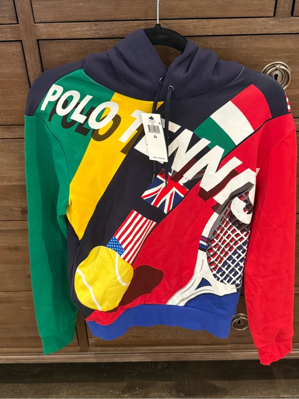 Polo by Ralph Lauren Multicolor Tennis Graphic Crewneck Hoodie
